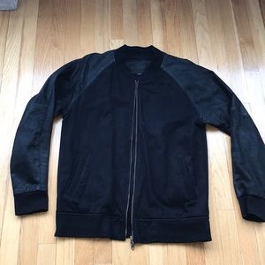 Zanerobe Varsity Bomber Jacket W/ leather sleeves